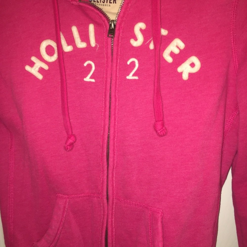 pink hollister jacket